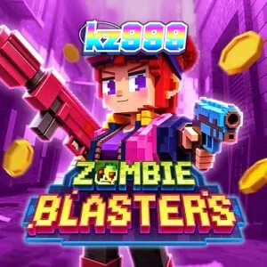 Interface colorida e vibrante do slot Zombie Blasters com temática arcade